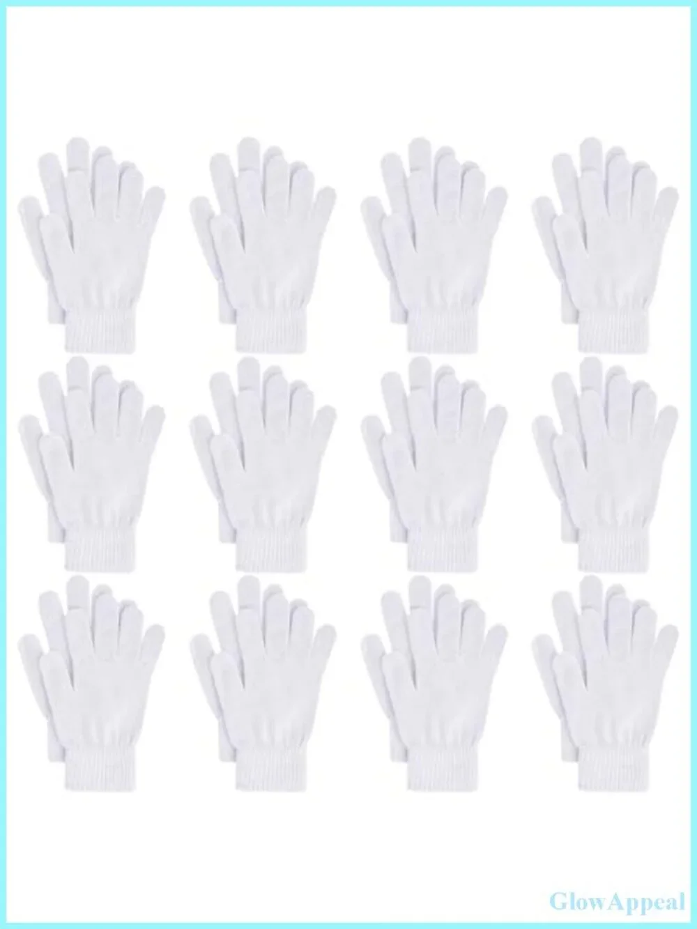 12 Pack Winter Knit Stretchy Gloves for Women Men Acrylic Warm